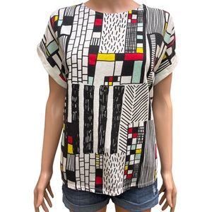 Design Tshirts Store Graniph Short Sleeve T-shirt White & Black